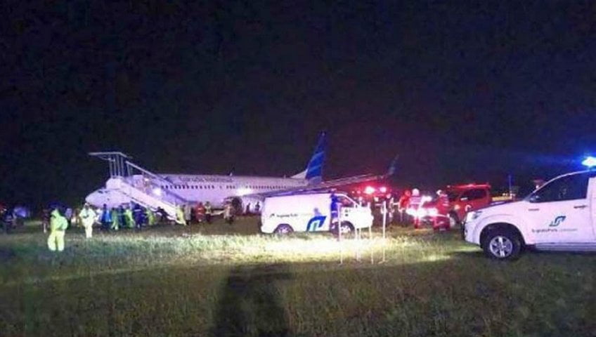 Garuda Indonesia Tergelincir di Bandara Adisutjipto Saat Landing